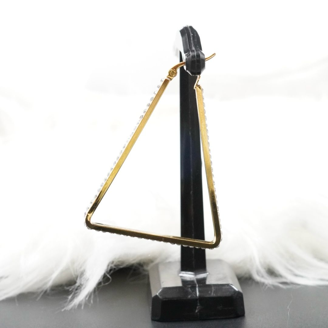 Miniatura 2 de CANDONGA TRIANGULO PIEDRA BLANCA-DORADO